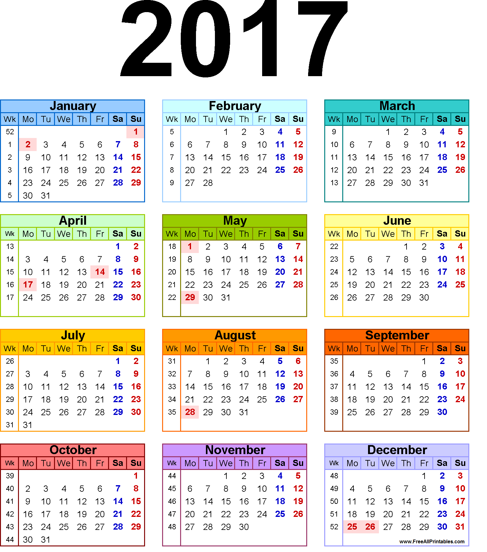 2017 Calendar PNG Transparent pngteam.com