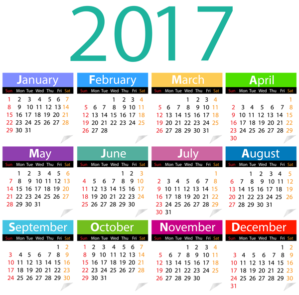 2017 Calendar PNG HD File pngteam.com