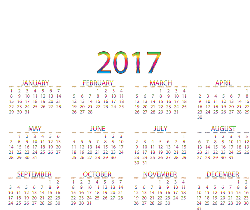 2017 Calendar PNG HD Image pngteam.com