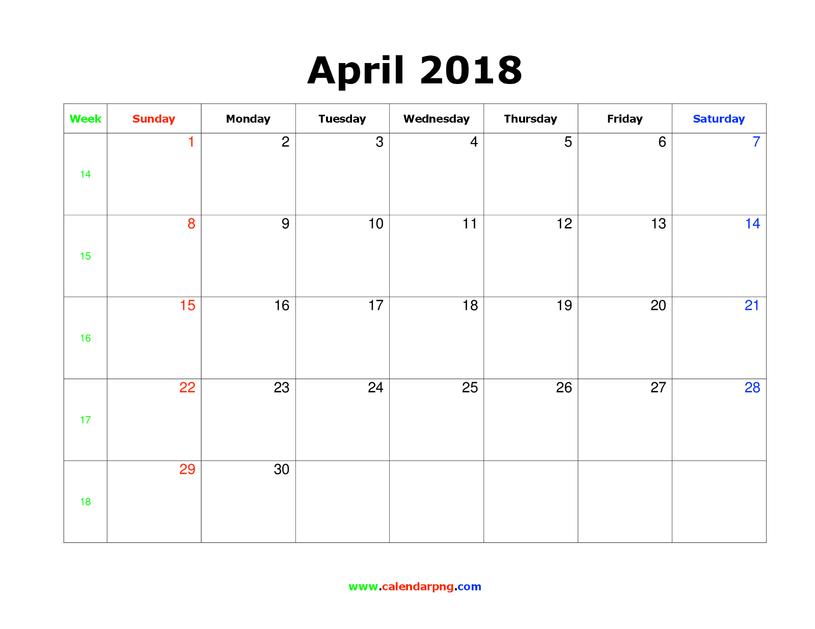 2018 Calendar PNG File pngteam.com