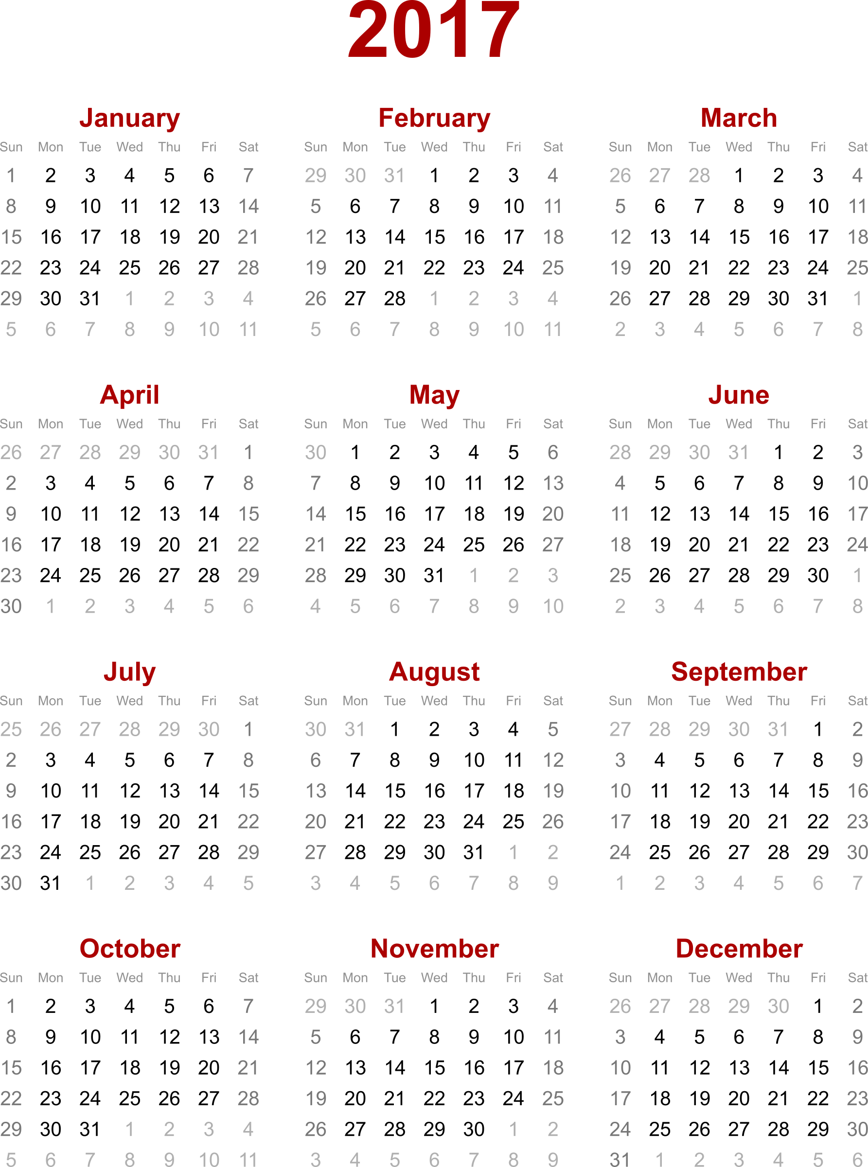 2018 Calendar PNG Image in Transparent pngteam.com