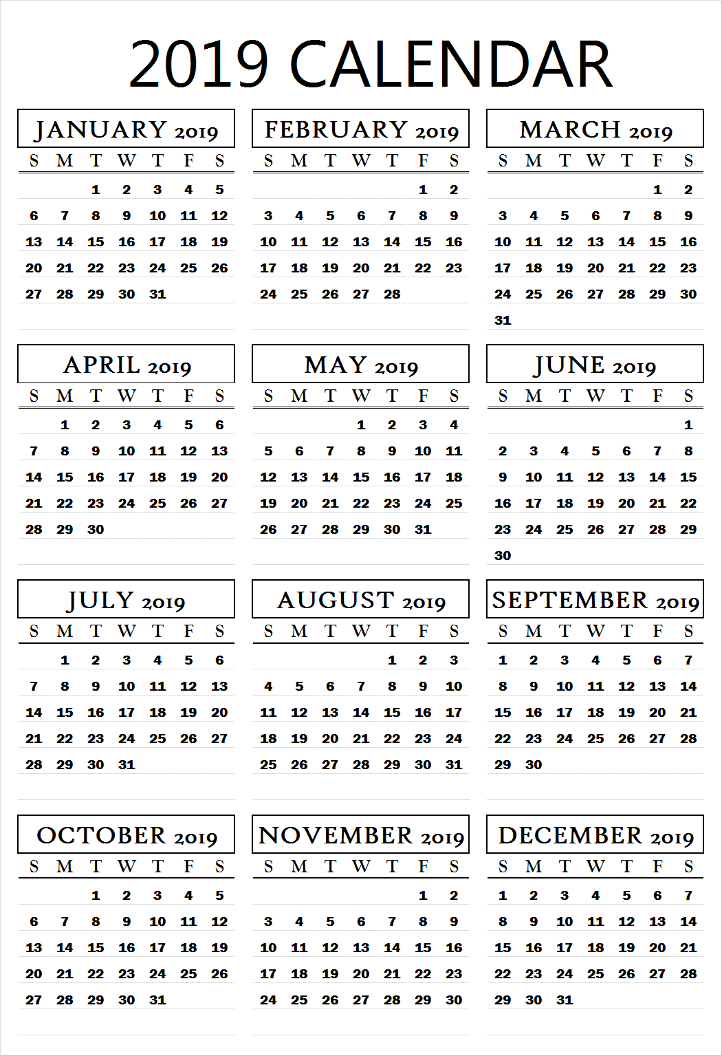 2019 Calendar PNG Images pngteam.com