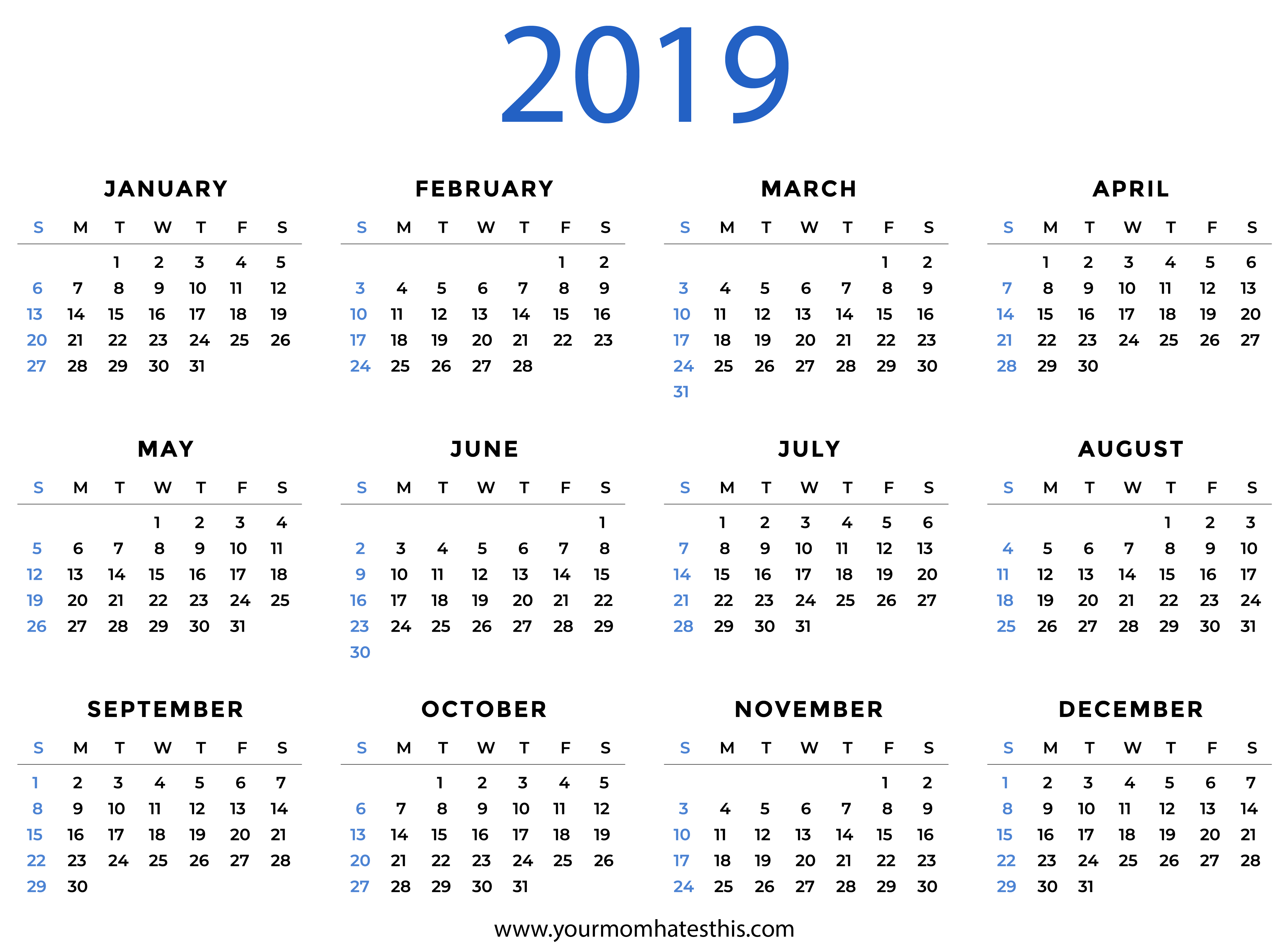 2019 Calendar PNG High Definition Photo Image pngteam.com