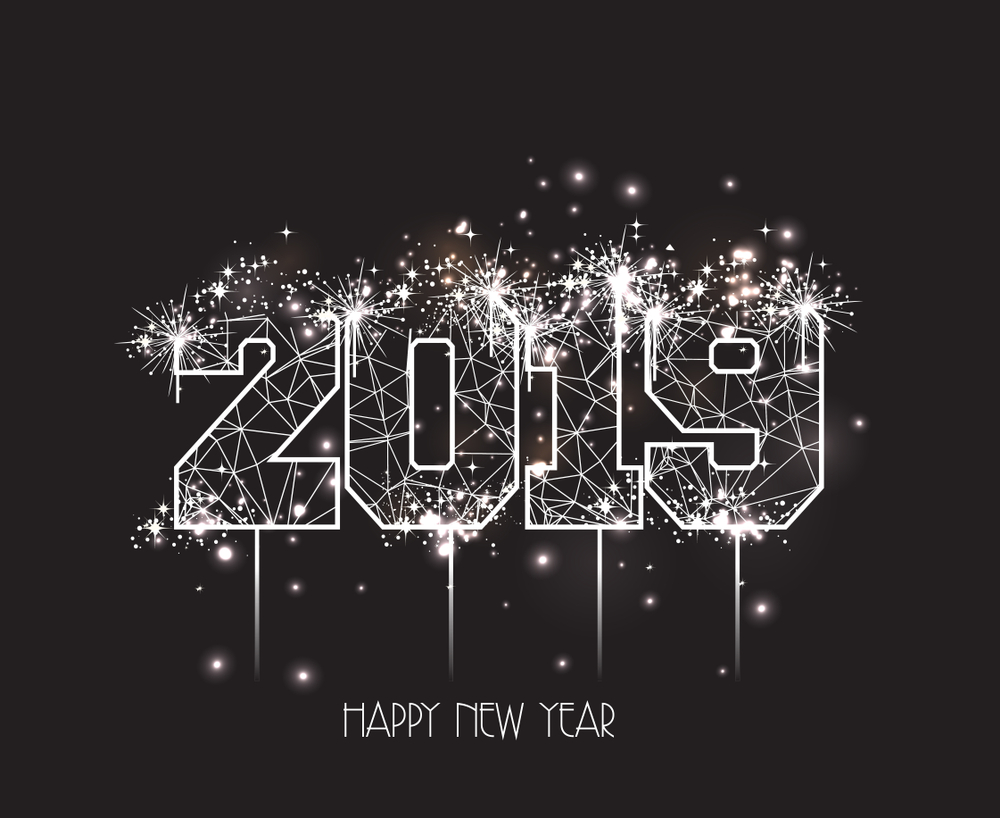2019 New Year Text PNG Transparent pngteam.com