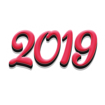 2019 New Year Text PNG Transparent pngteam.com