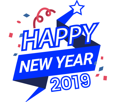 2019 New Year Text PNG HD Image pngteam.com