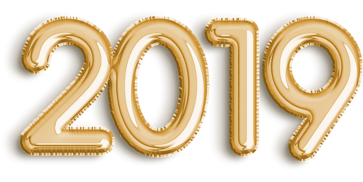 2019 New Year Text PNG HD File pngteam.com