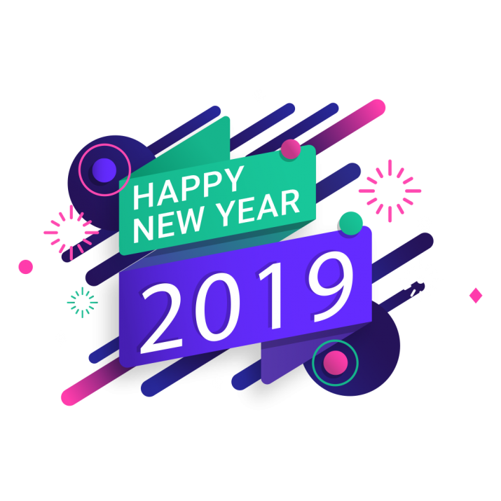 2019 New Year Text PNG Transparent pngteam.com