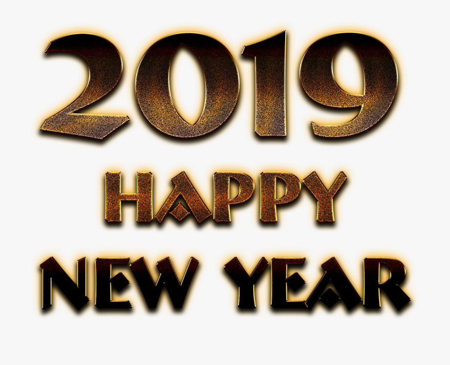 2019 New Year Text PNG HQ Image pngteam.com