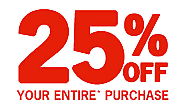 25 Off Your Entire Purchase PNG Image pngteam.com