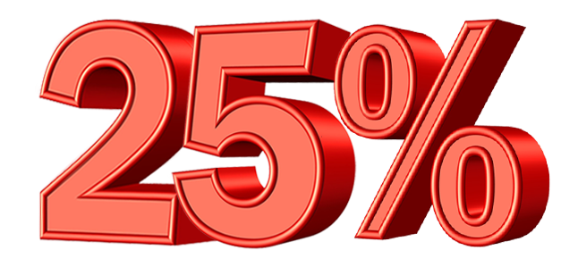 25 Percent Red Off PNG in Transparent - 25 Off Png