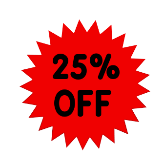 25 Percent Off Solid red PNG Image - 25 Off Png