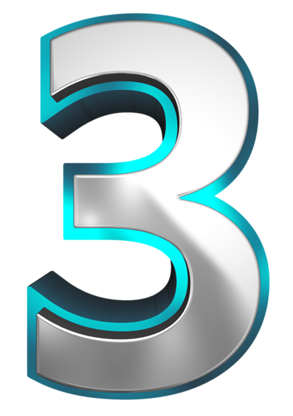 3 Number PNG HD - 3 Number Png