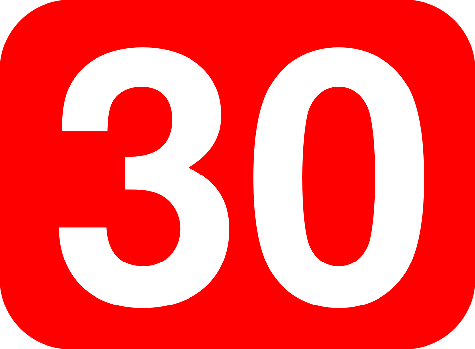 30 Number PNG pngteam.com