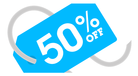 50 Off Blue PNG Image in Transparent pngteam.com