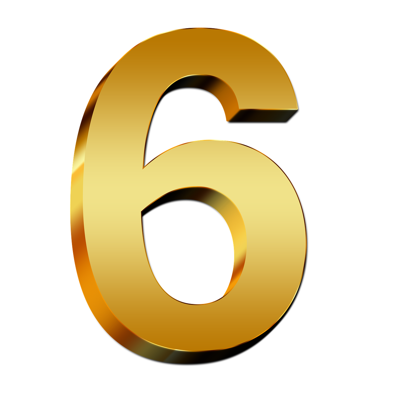 6 Number PNG HQ Image pngteam.com