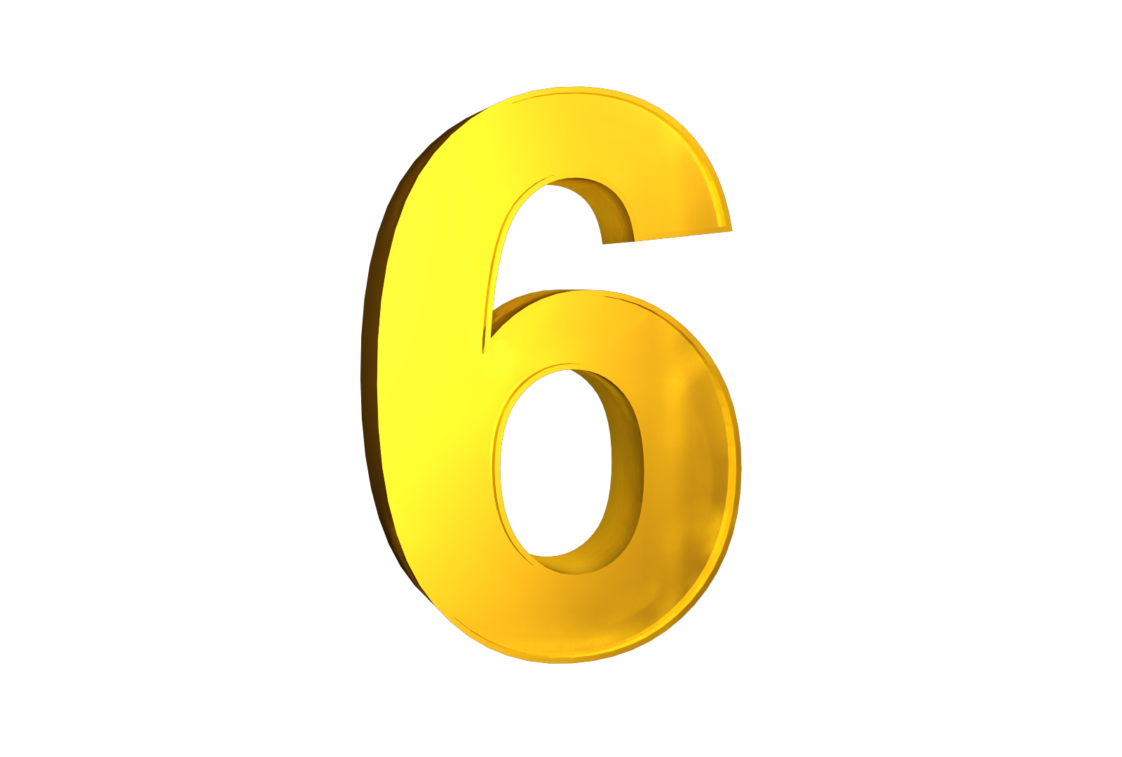 6 Number PNG HQ Image pngteam.com