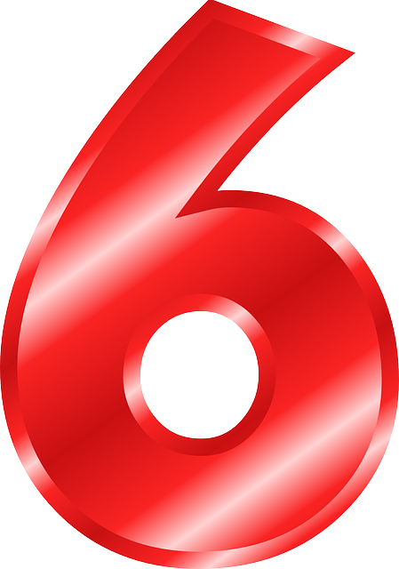 6 Number PNG HQ