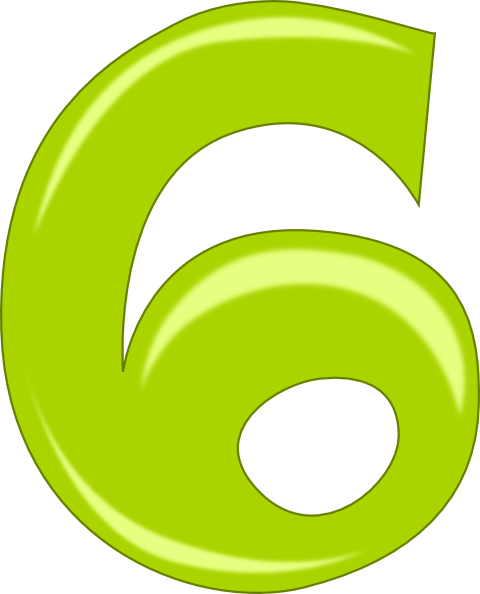 6 Number PNG Transparent - 6 Number Png