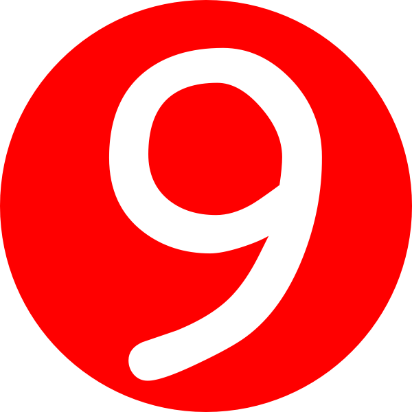 9 Letter PNG HD and Transparent