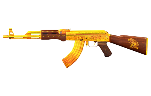 Brown And Yellow AK 47 PNG