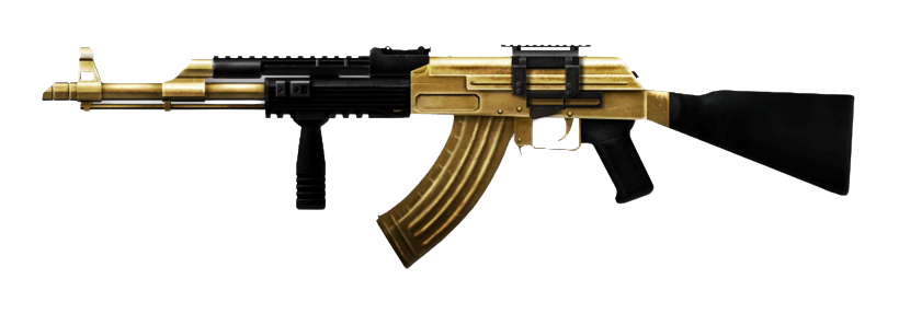 Gold AK 47 PNG pngteam.com