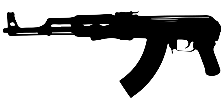 Black AK 47 PNG pngteam.com
