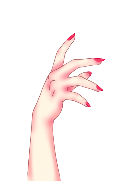 Nail Polish Anime Hand PNG - Anime Hand Png