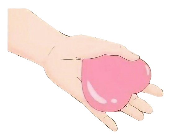 Heart In Hand Anime PNG - Anime Hand Png