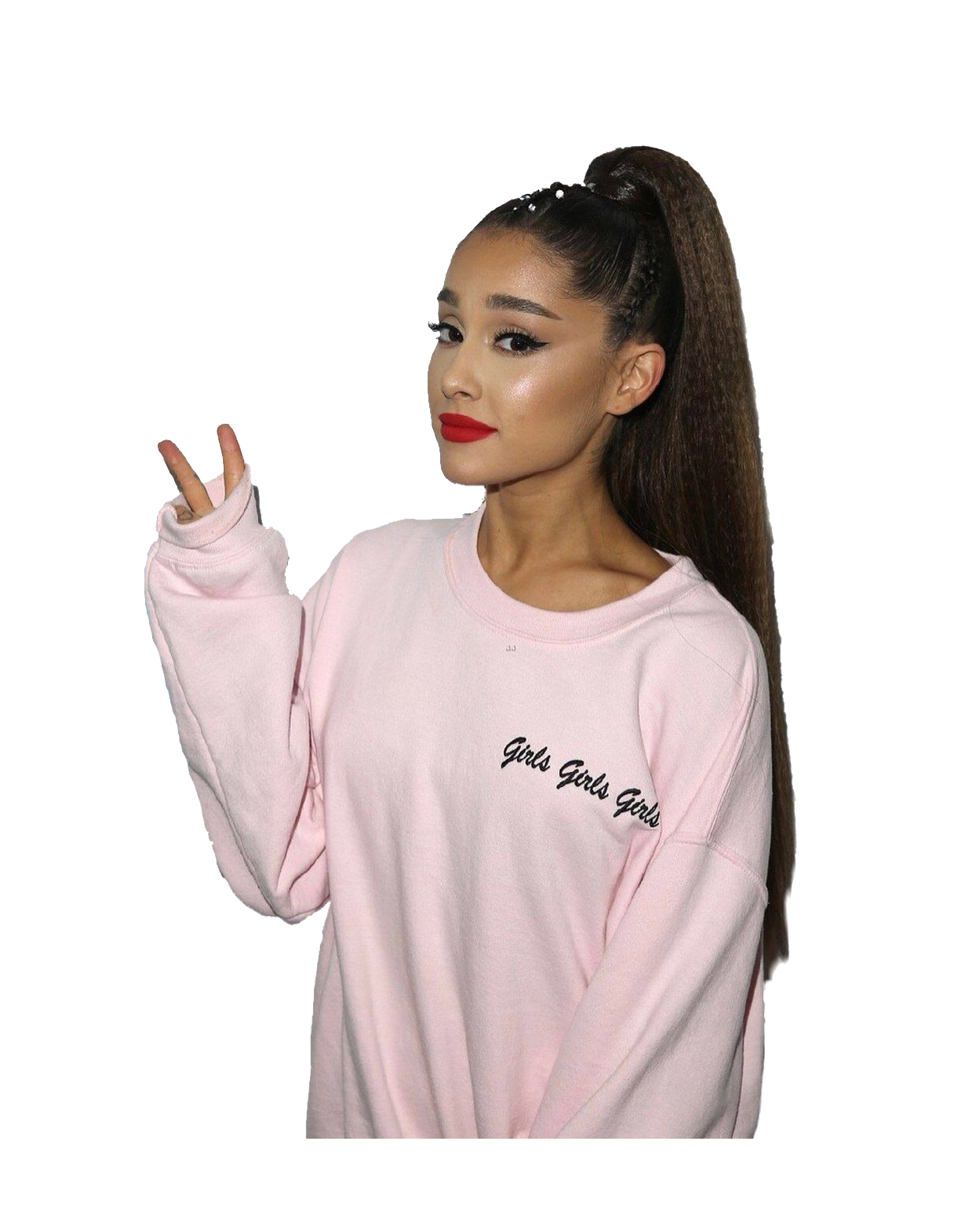 Ariana Grande Pink Shirt PNG Transparent pngteam.com
