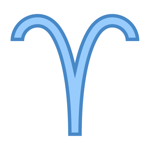 Blue Aries Icon PNG File