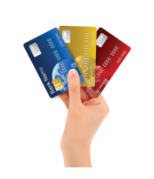 Hand Holding Atm Cards PNG HD Transparent