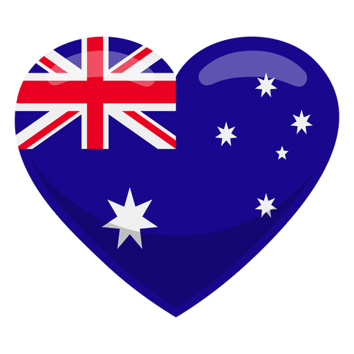 Australia Flag Heart Cut PNG Images pngteam.com