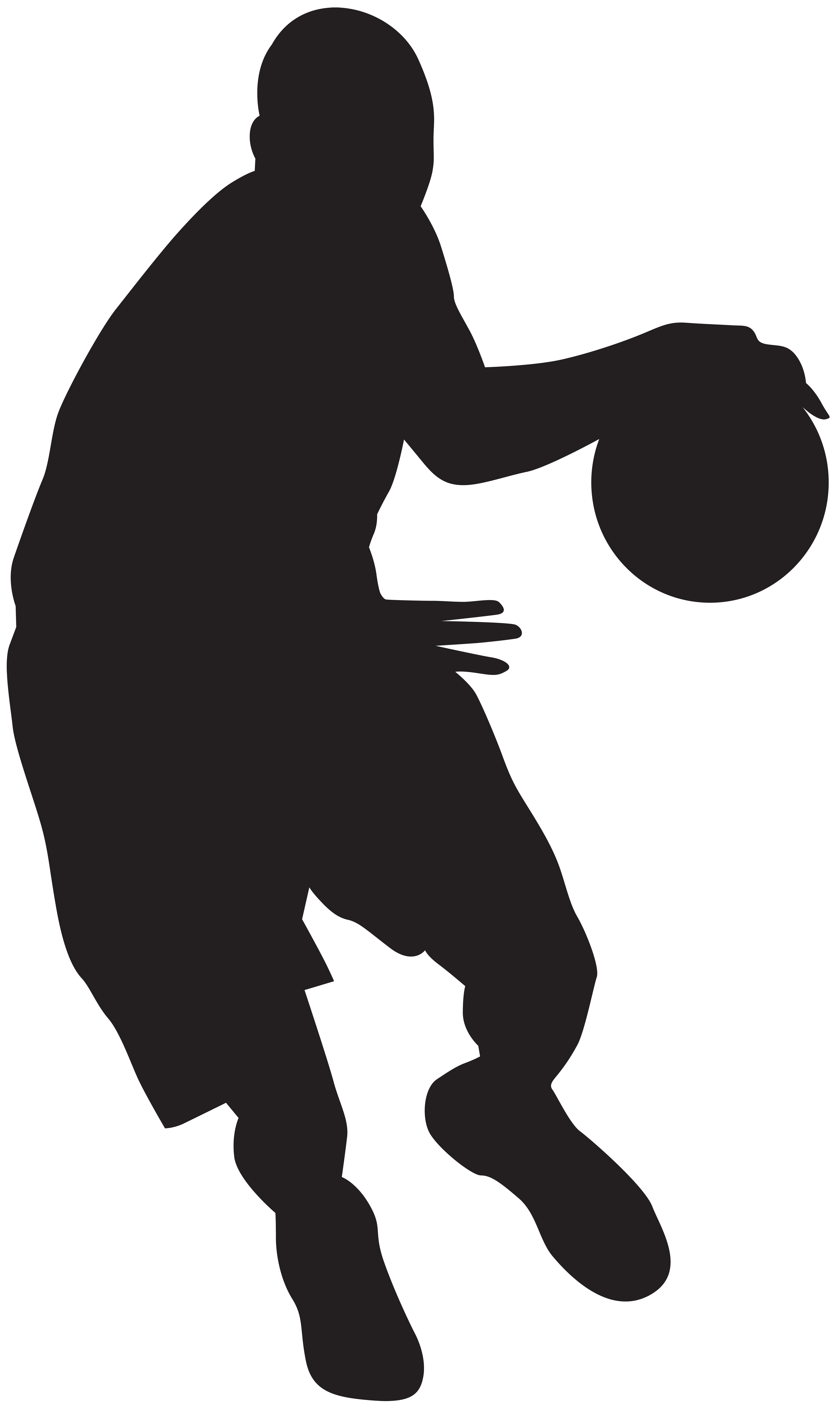 Basketball Player Silhouette PNG HD Image Transparent