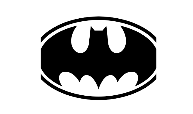 Batman Black and White Logo PNG Best Image pngteam.com
