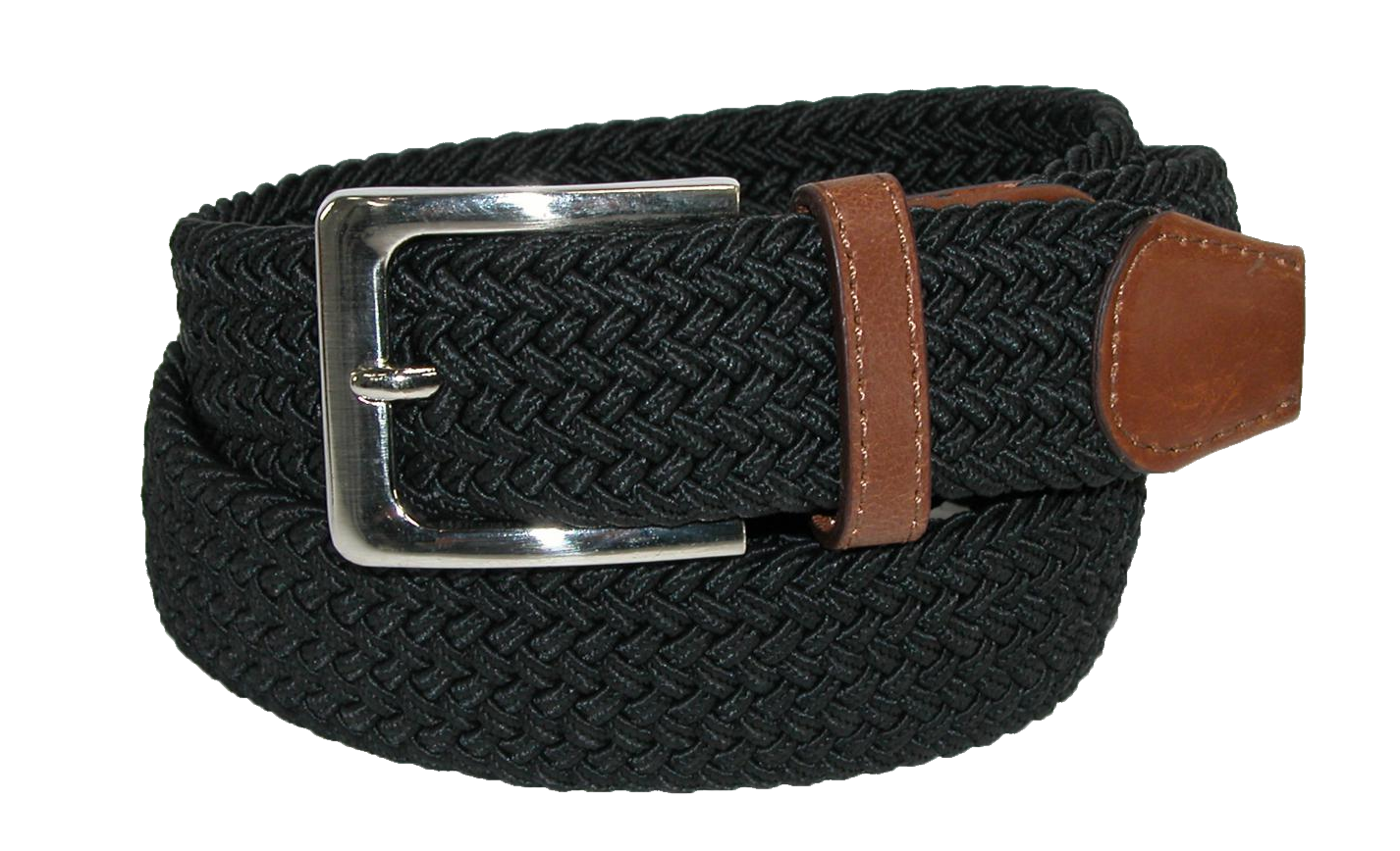 Ctm Mens Elastic Silver Buckle Belt PNG - Belt Png