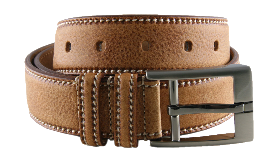 Men Formal Brown Genuine Leather Belt PNG Image pngteam.com
