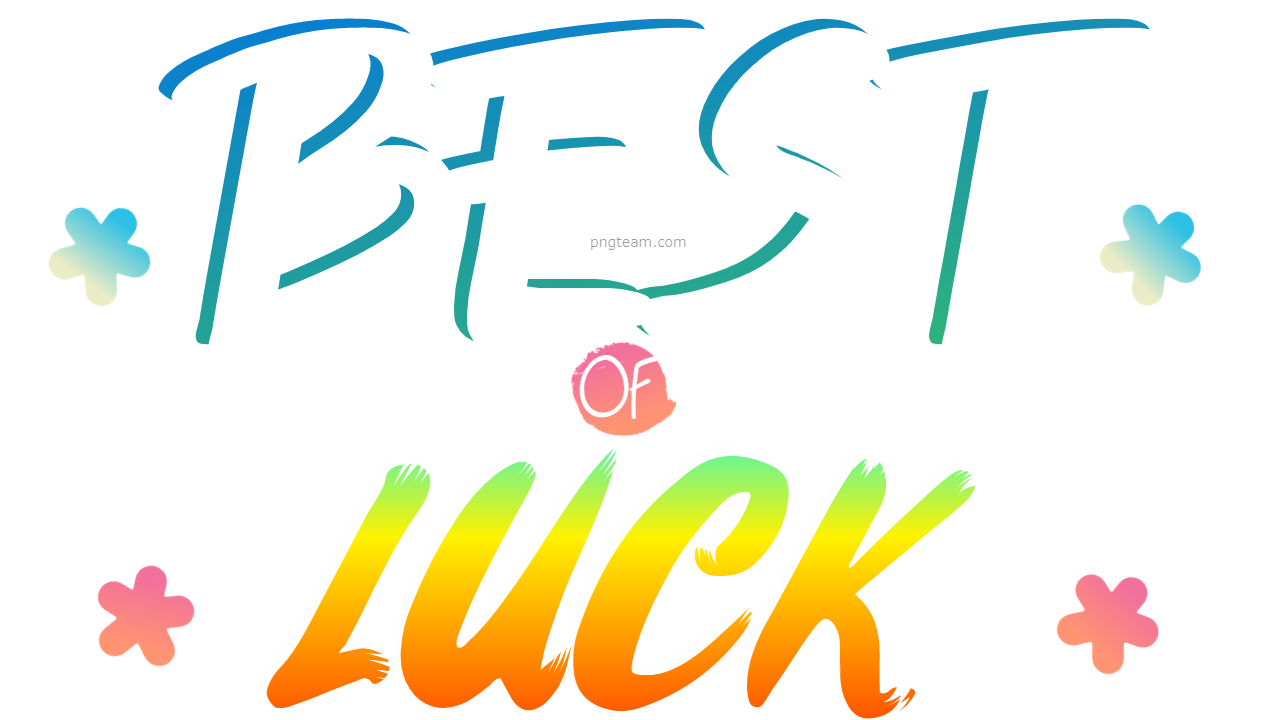 Best Of Luck Text And Symbols PNG pngteam.com