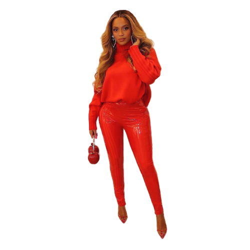 Beyonce Red Clothes PNG pngteam.com