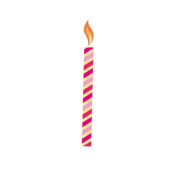 Red Stripe Birthday Candle PNG pngteam.com