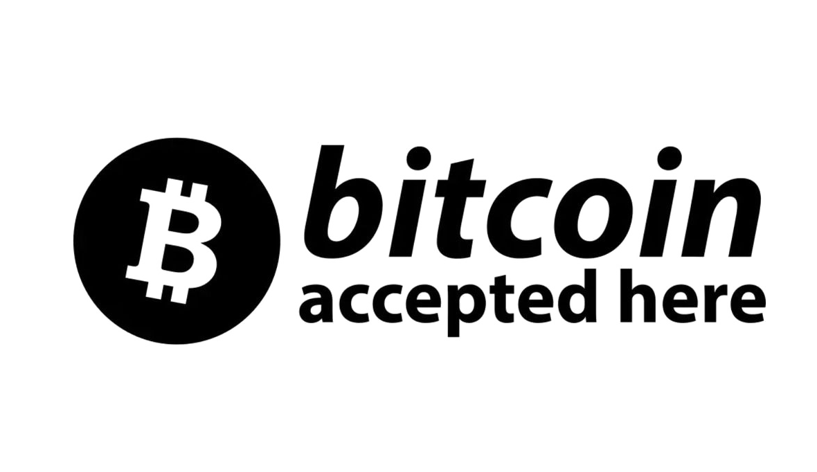 Bitcoin Accepted Here Button PNG