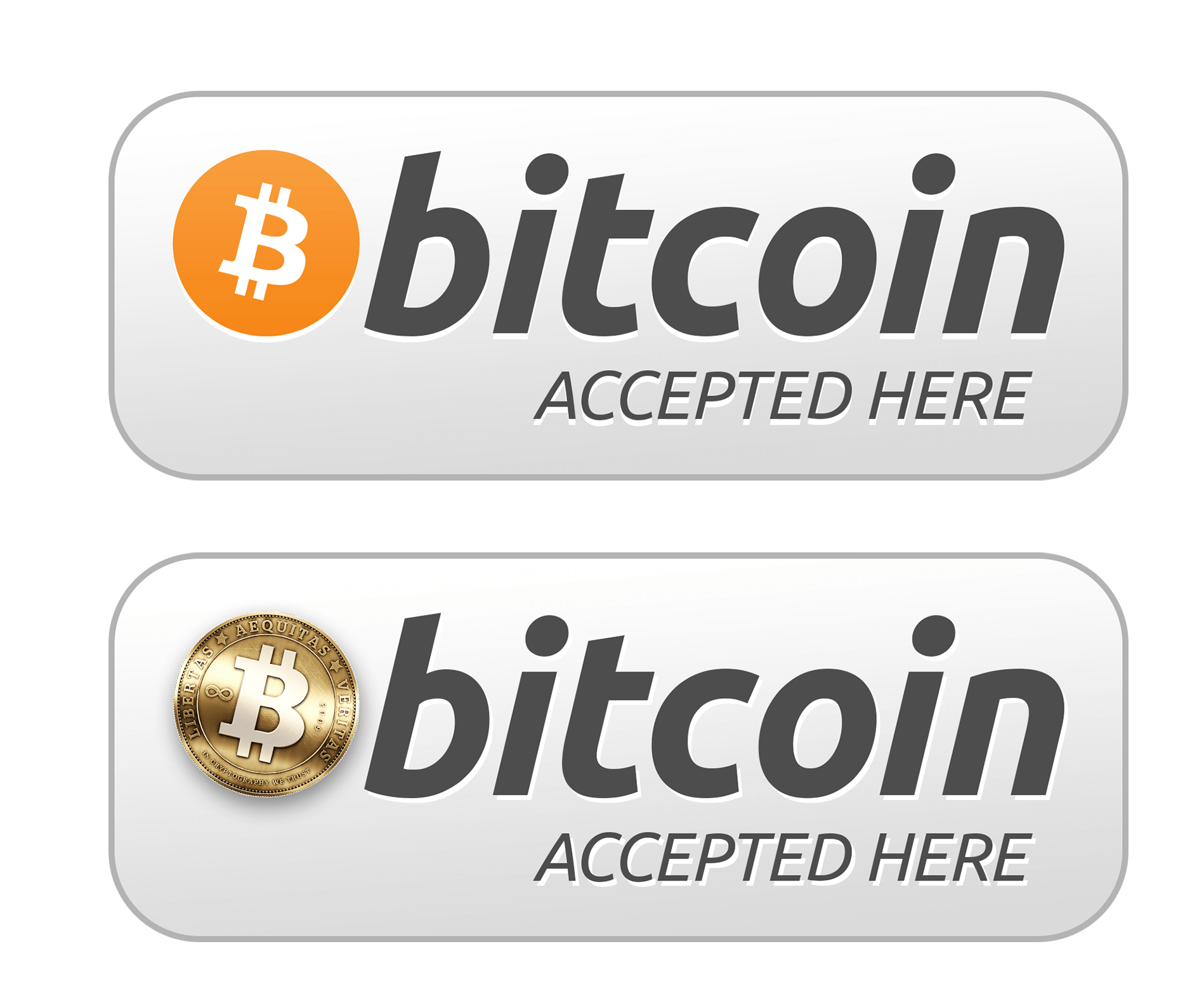 Bitcoin Accepted Here Button PNG HD File Transparent pngteam.com