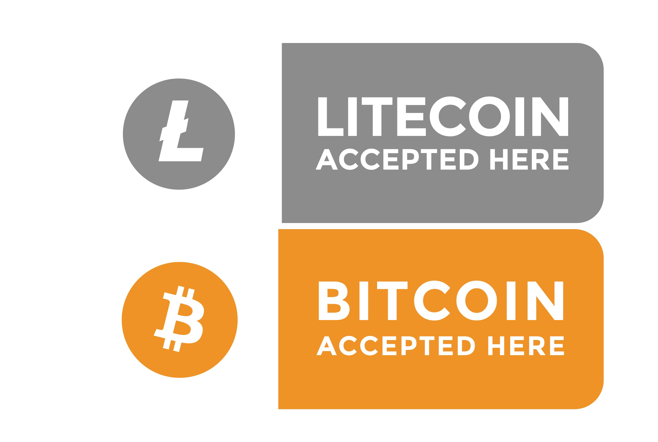 BTC and LTC Accepted Here Button PNG HQ Image Transparent pngteam.com