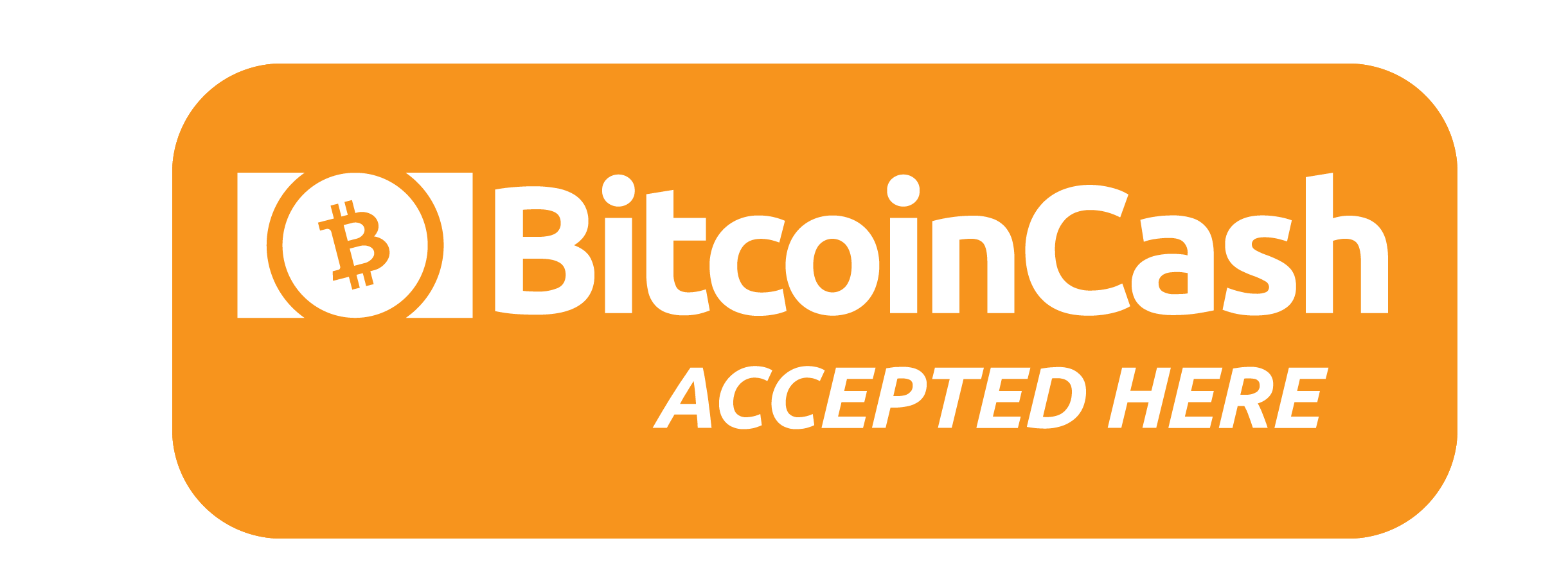 Bitcoin CASH Accepted Here Button PNG High Definition Photo Image - Bitcoin Accepted Here Button Png