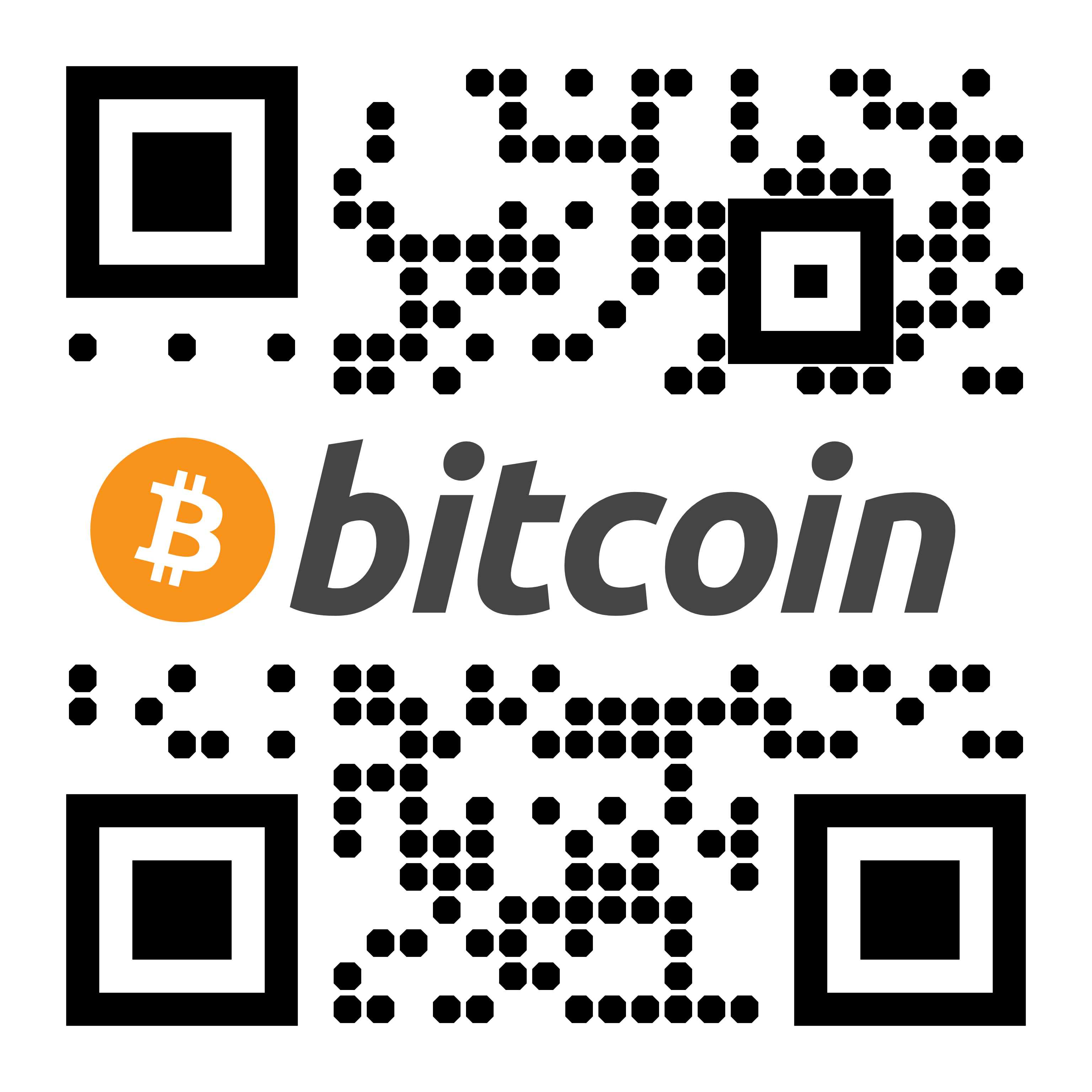 Bitcoin QR Code PNG HQ