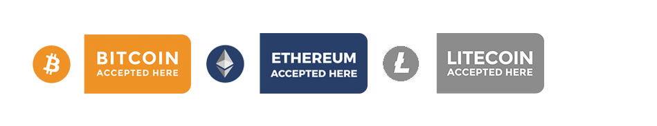 Bitcoin ETH LTC Accepted Here Button PNG Picture