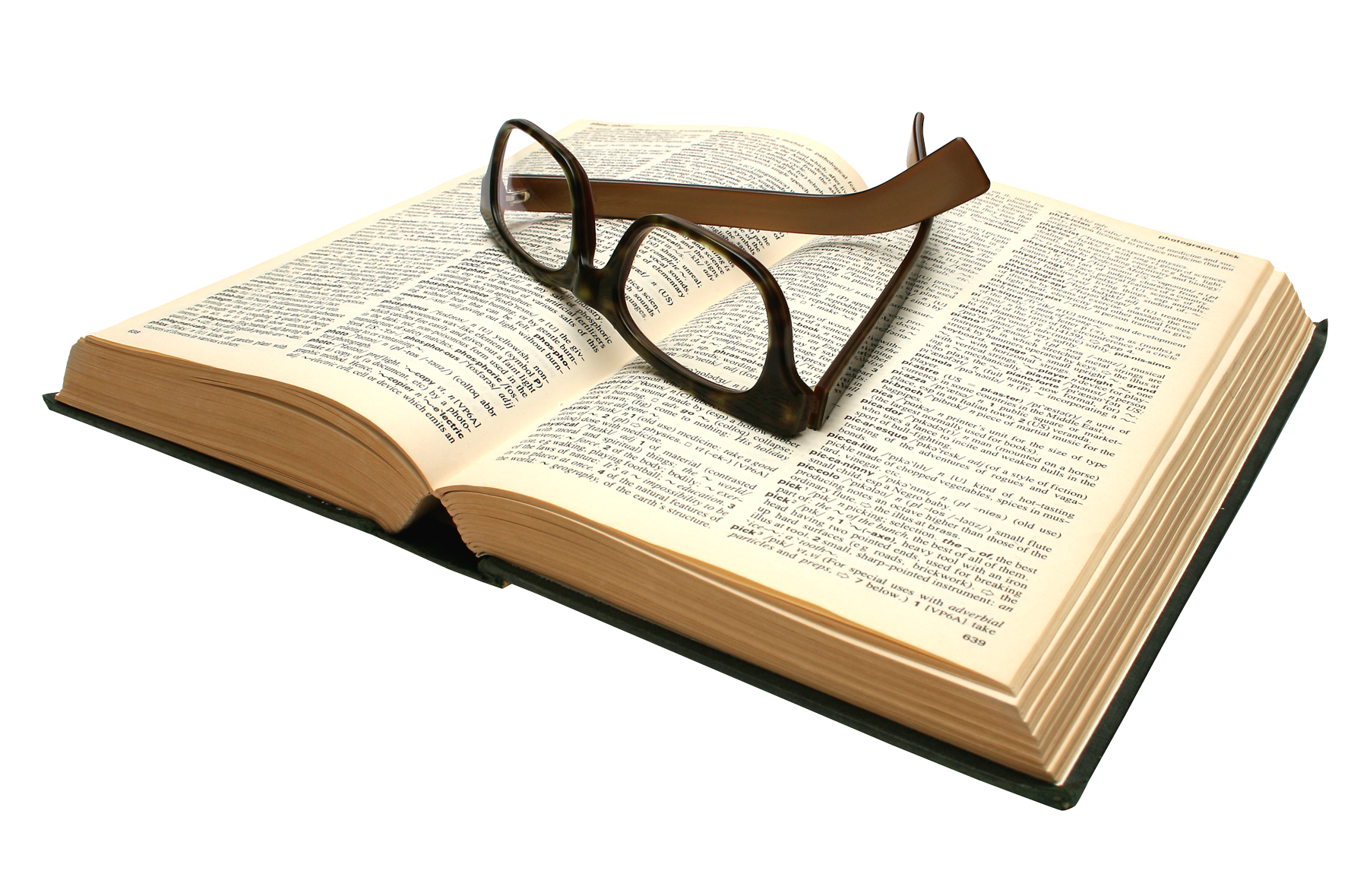 Book and Glasses PNG Transparent HD