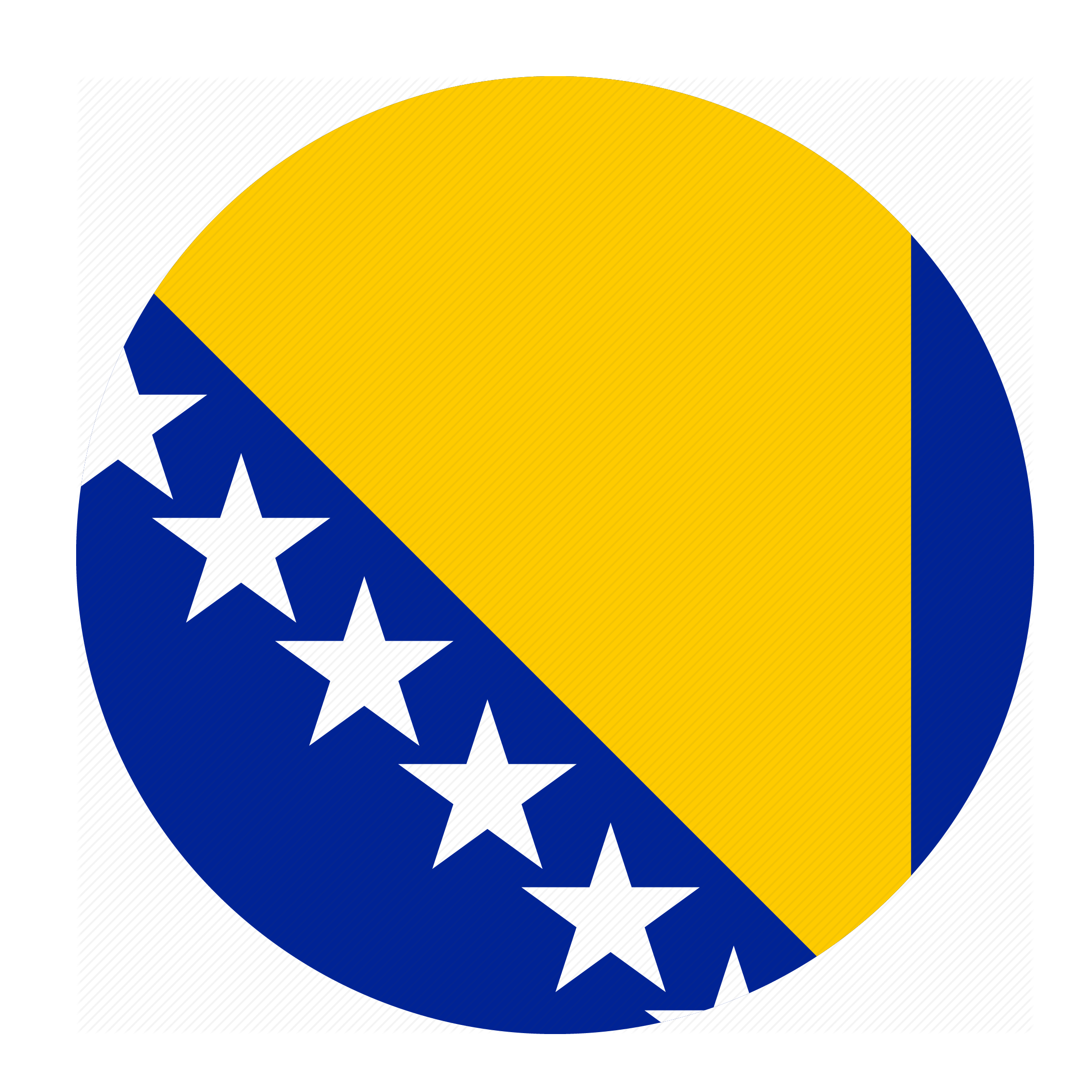 Rounded Flat Bosnia And Herzegovina Flag PNG Best Image Transparent