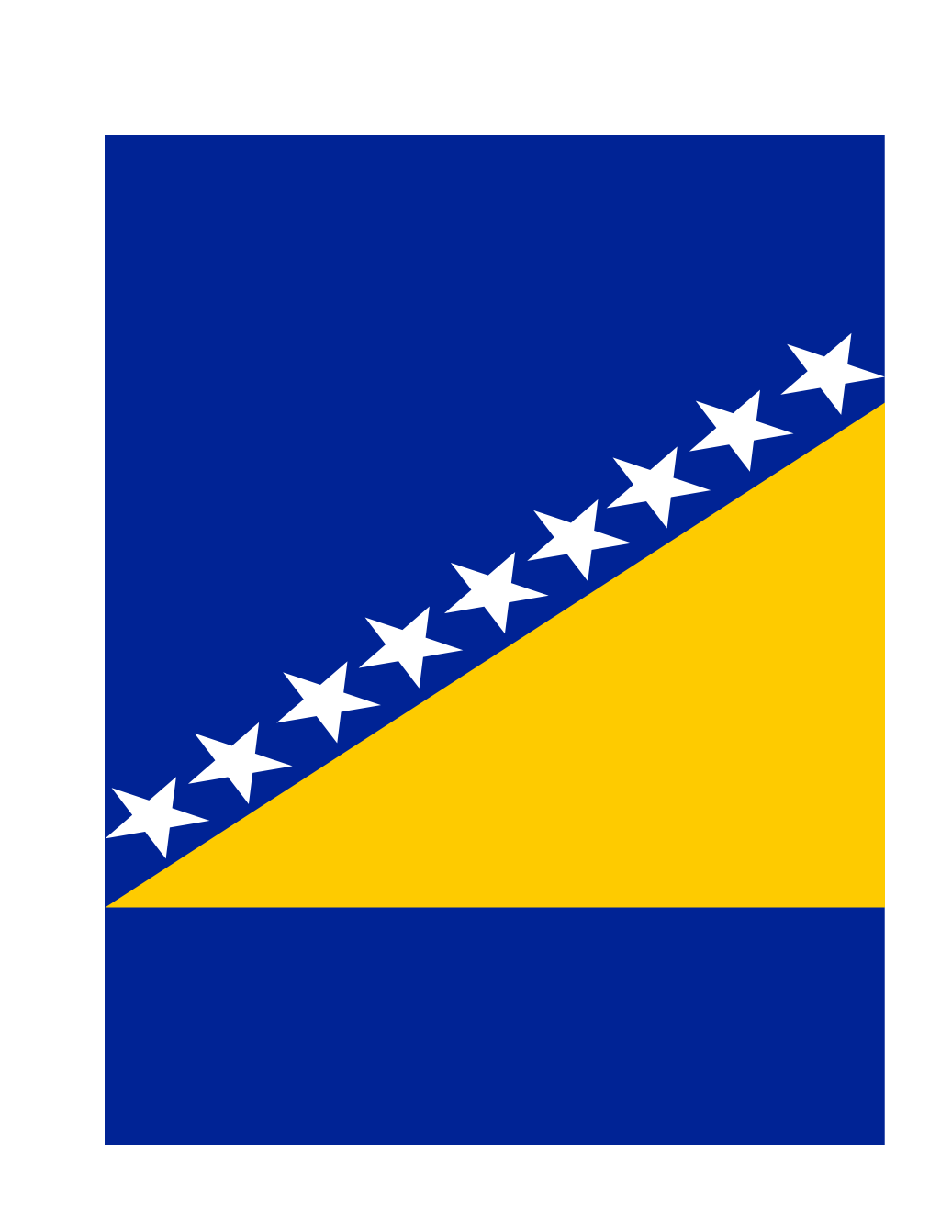 Bosnia And Herzegovina Flag PNG in Transparent
