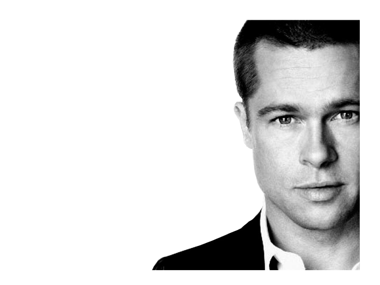 Brad Pitt PNG Black White pngteam.com